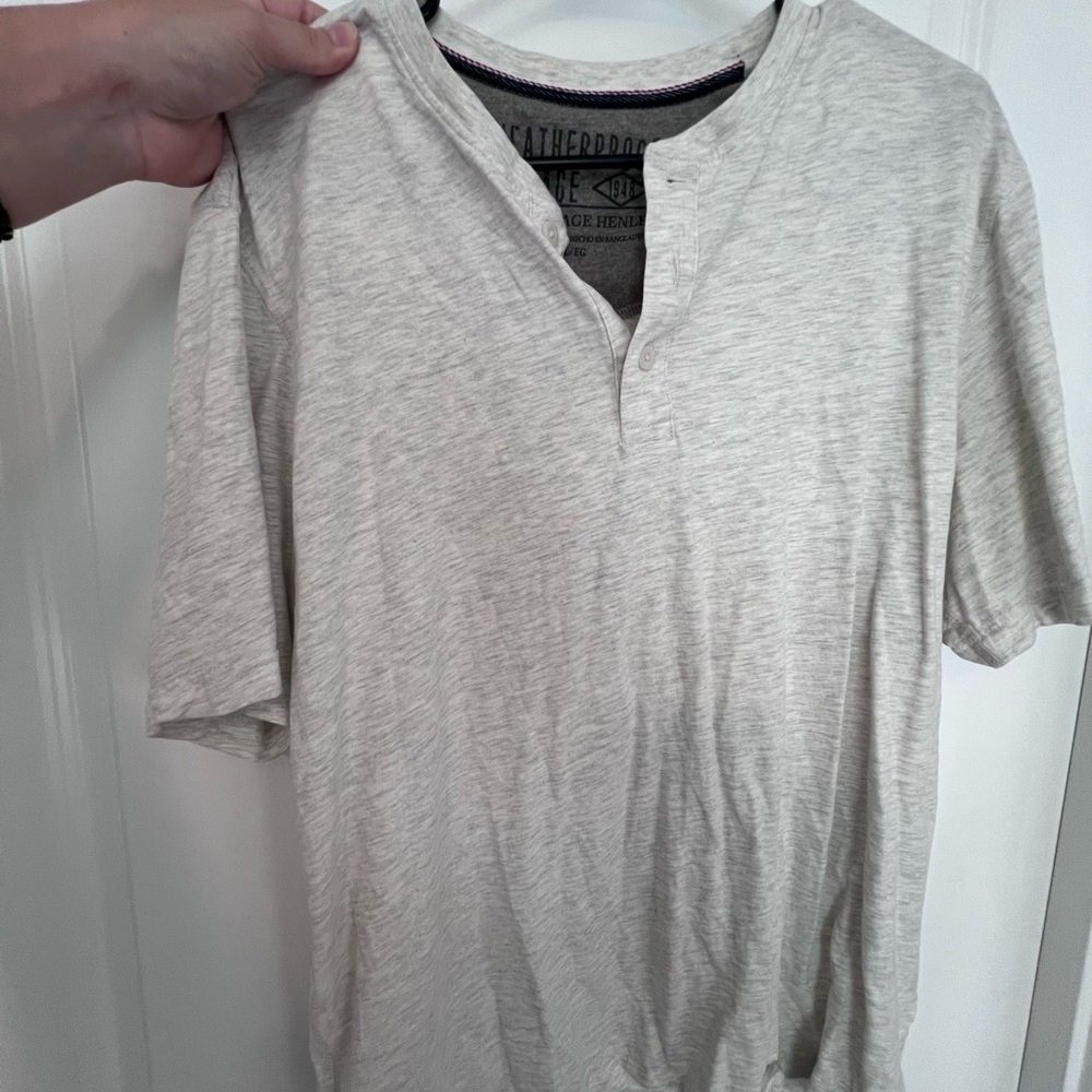 Weatherproof Light Gray Men's Henley Shirt